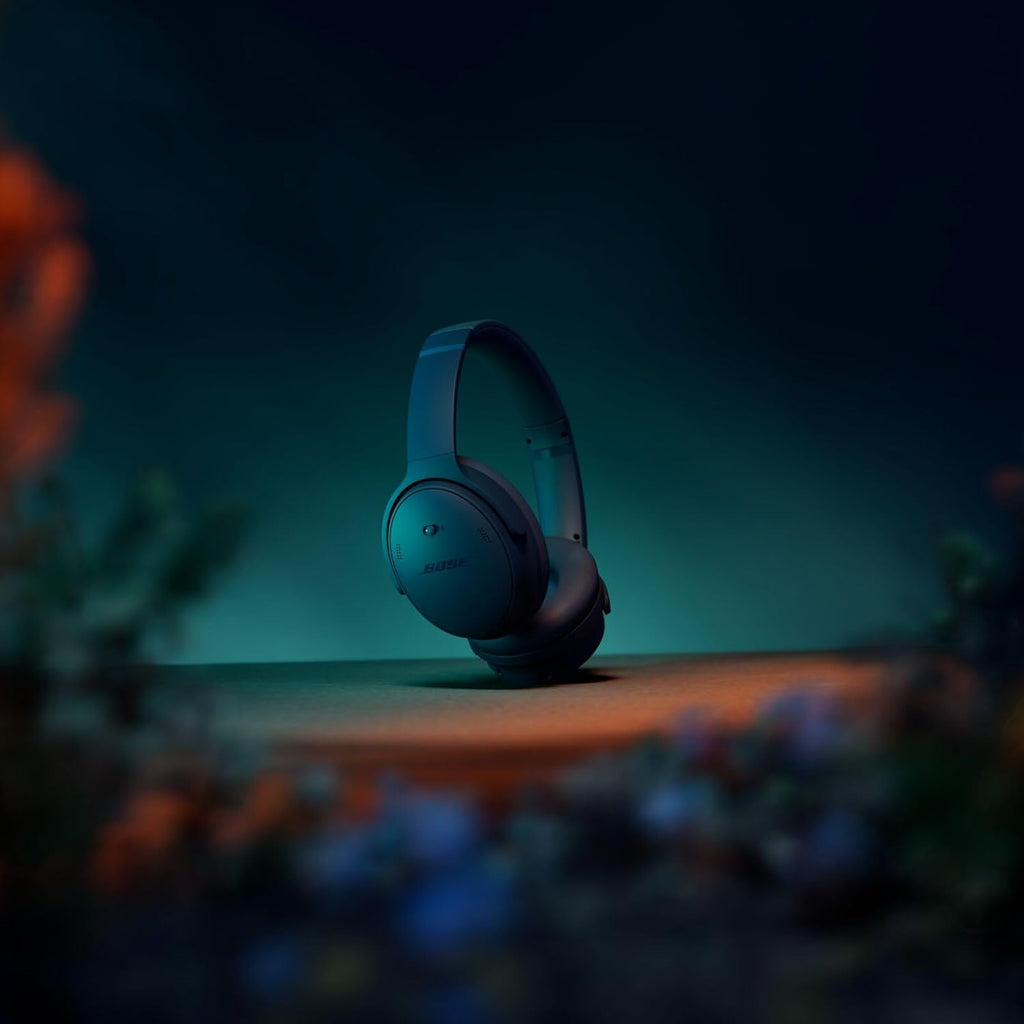 Bose QuietComfort Headphones - Wireless Bluetooth Headphones, Active Over Ear Noise Cancelling and Mic, USB-C Charging, Deep Bass, Up to 24 Hours of Playtime, Twilight Blue - Limited Edition Color