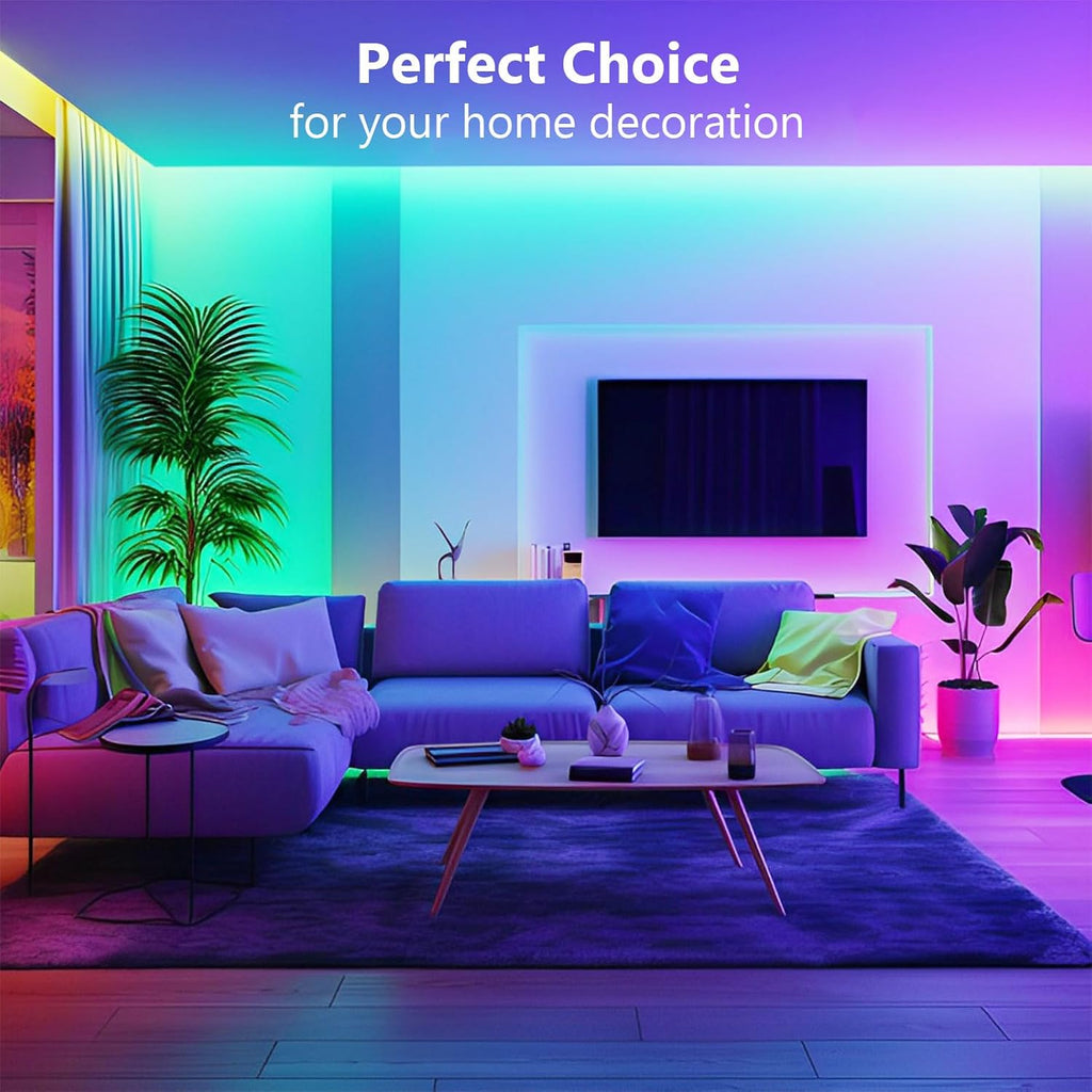 Ruban Led 20m, Led Chambre, Bande Led Lumineuse Contrôlé par APP Bluetooth ou Télécommande 44 Touches, Synchroniser avec Rythme de Musique, RGB Bandeau Led pour Decoration Chambre, Gaming (2 * 10m)